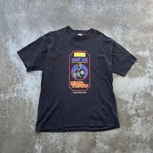 Vintage Dick Tracy Shirt Mens XL Black Graphic Movie Promo I Was There First 90s